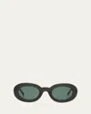 Jacquemus Les Lunettes Pralu Oval Acetate Sunglasses In Multi-black