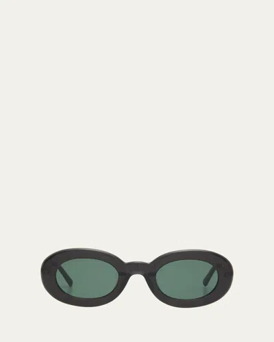 Jacquemus Les Lunettes Pralu Oval Acetate Sunglasses In Multi-black