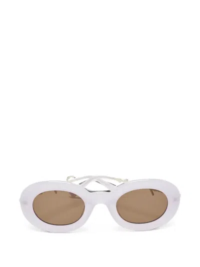 Pre-owned Jacquemus Les Lunettes Pralu Oval Sunglasses In Purple