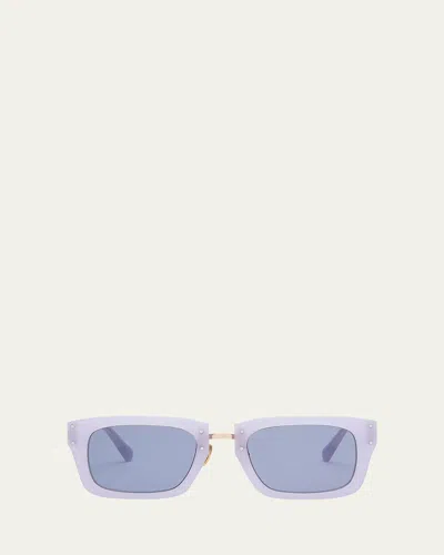 Jacquemus Kids' Les Lunettes Soli Acetate Rectangle Sunglasses In Lilac