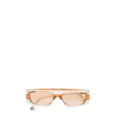 Jacquemus Les Lunettes Yauco Rectangle-frame Sunglasses In Nude