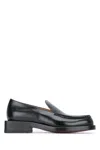 Jacquemus Round Toe Loafers Shiny Finish In Black
