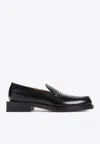 Jacquemus Round Toe Loafers Shiny Finish In Black