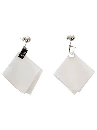 Jacquemus Les Mouchoirs Earrings In White
