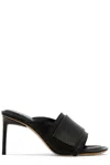 Jacquemus Les Mules Aqua Scuba Slide Stilettos In Black