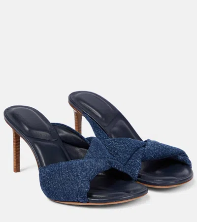 Jacquemus Les Mules Bagnu Denim Mules In Blue