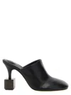 Jacquemus Black Mule With Geometric Heel In Black