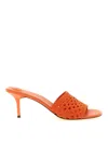 Jacquemus Les Mules Cubisto Sandals Open Toe Stiletto In Orange