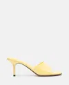 Jacquemus Cubisto Italian Kitten Heel Mules In Yellow