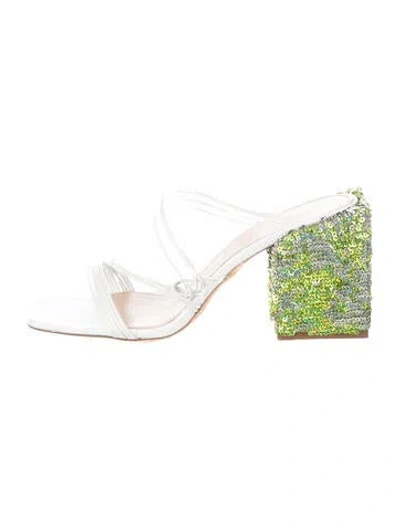 Pre-owned Jacquemus Les Mules Estello Leather Slides In White