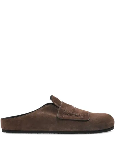 Jacquemus Les Mules Mocassin In Suede Shoes In Brown