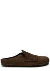 Jacquemus Les Mules Mocassin Suede Mules In Brown