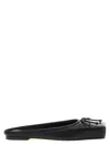 Jacquemus Les Mules Plates Leather Ballet Flat In Black