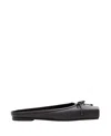 Jacquemus Les Mules Plates Leather Ballet Flat In Black