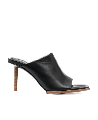 JACQUEMUS LES MULES ROND CARRÉ LEATHER MULES