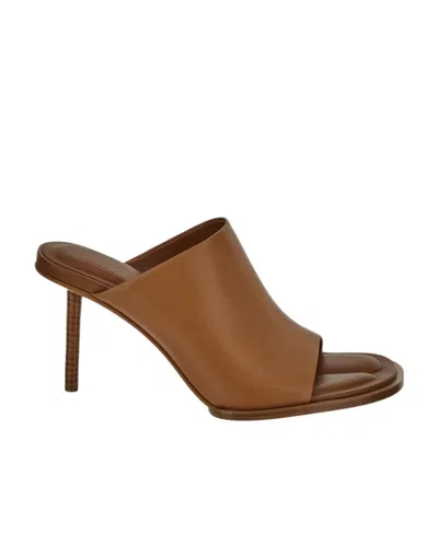 Jacquemus Tan 'les Mules Rond Carré' Heeled Sandals In 810 Light Brown