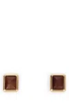 Jacquemus Square Frame Drop Earrings In Brown