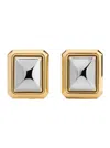 Jacquemus Les Pendants Carre Metallic Earings With Rear Closure And Square Design In Brass Woman In Gold