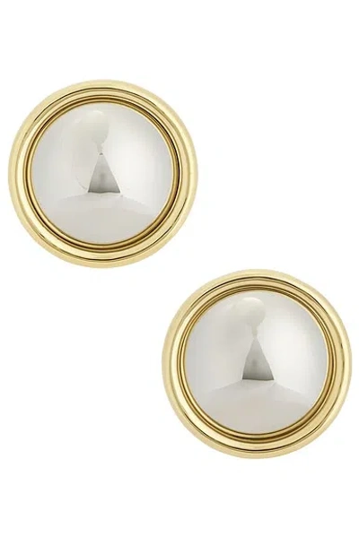 Jacquemus Silver Gold The Rond Drop Earrings