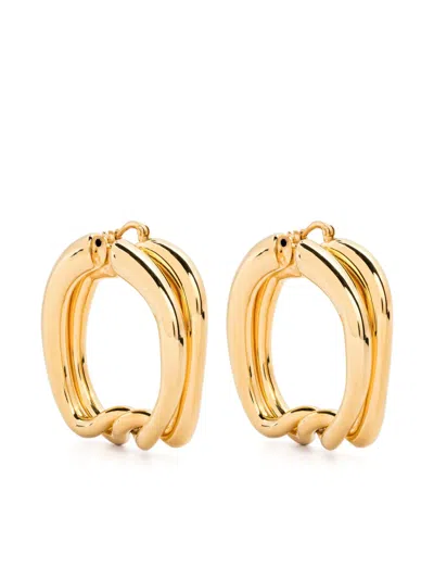 Jacquemus Les Petites Créoles Nodi Hoop Earrings In Gold