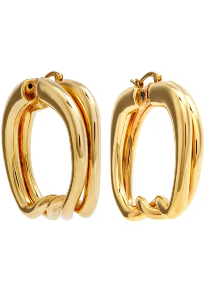 Jacquemus Les Petites Créoles Nodi Hoop Earrings In Gold