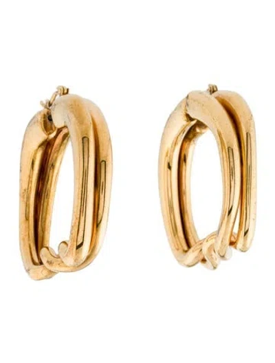 Pre-owned Jacquemus 'les Petites Creoles Nodi' Hoop Earrings In Multi
