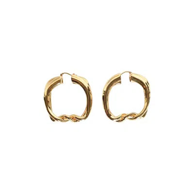 Pre-owned Jacquemus Les Petites Creoles Nodi 'light Gold' | Women's Size Onesize
