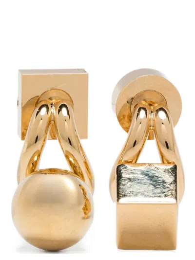 Jacquemus 'les Puces Nodo' Earrings In Gold