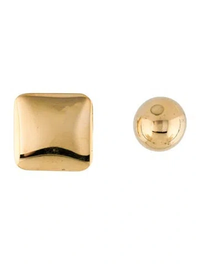 Pre-owned Jacquemus Les Rond Carre Asymmetric Earrings In Multi