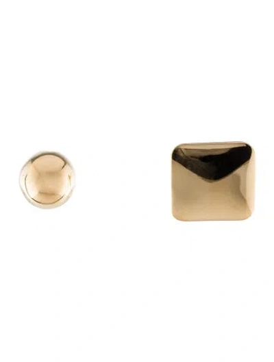Pre-owned Jacquemus Les Rond Carré Mismatched Studs Earrings In Multi