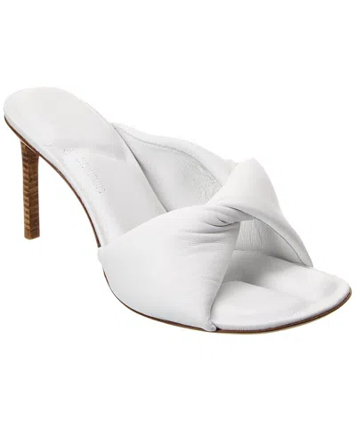 Jacquemus 80mm Le Mules Bagnu Leather Sandals In White