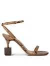 Jacquemus Bisou 90 Python Print Leather Sandals