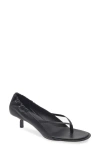 Jacquemus Leather Thong Sandals Stiletto Heel Straps In Black