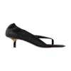 Jacquemus Leather Thong Sandals Stiletto Heel Straps In Black