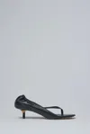 Jacquemus Leather Thong Sandals Stiletto Heel Straps In Black