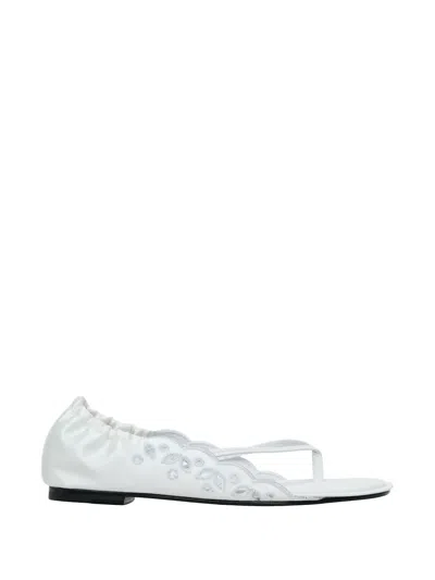 Jacquemus Les Sandales Nu-pieds Embroidered Sandals In White