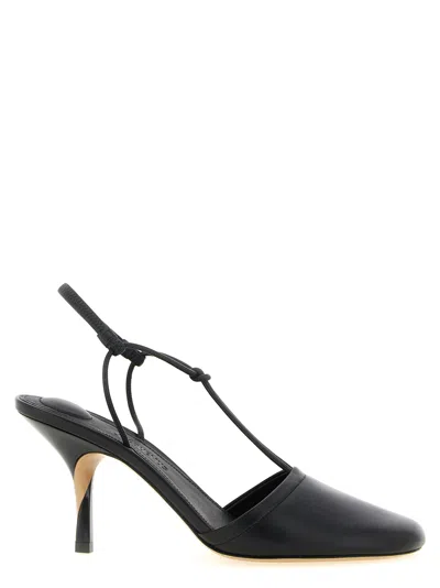 Jacquemus Les Sandales Pina Slingback Heel In Black