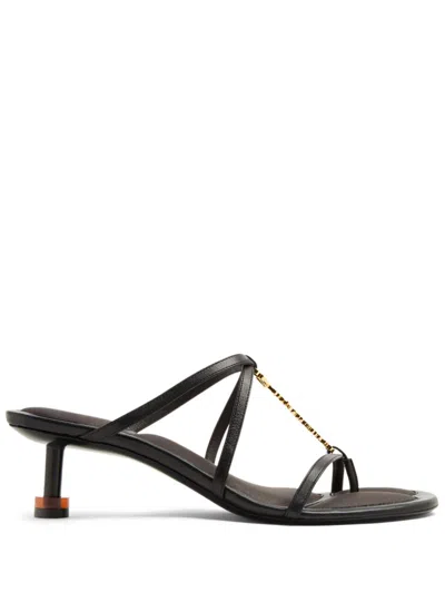 Jacquemus Les Sandales Pralu Basses 45mm Mules In Black