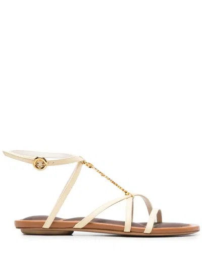 Jacquemus 'pralu Plates' Sandals In Beige