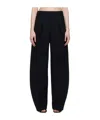 Jacquemus High-waisted Black Viscose Trousers With Wide-leg Silhouette In Black