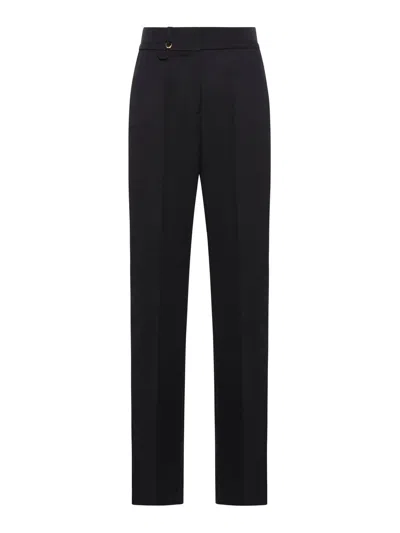 Jacquemus Les Sculptures High Waist Tailored Trousers In Black