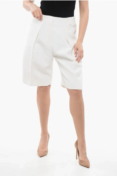 Jacquemus Les Sculptures High-waisted Ovalo Shorts In White