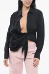 Jacquemus Les Sculptures Relaxed Bahia Shirt With Bow In Black