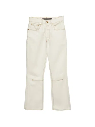 Pre-owned Jacquemus Les Sculptures Straight-leg Jeans In White