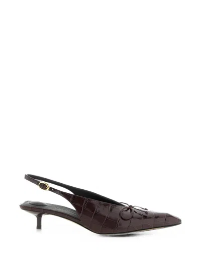 Jacquemus Les Slingbacks Cubisto B Pumps In Red
