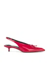 Jacquemus Cubisto 35 Slingback Pumps In Red