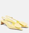 Jacquemus Duelo Calfskin Slingbacks Pumps In Yellow