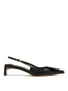 Jacquemus Pointed Toe Pumps With Geometric Embellishments In Black