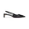 Jacquemus Leather Slingbacks In Black