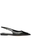 Jacquemus Les Duelo Plates Leather Slingback Flat In Black